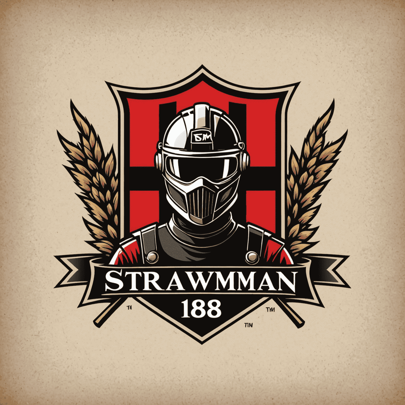 Strawman Registry Logo - A stylized red and black racing flag with 'SR' initials