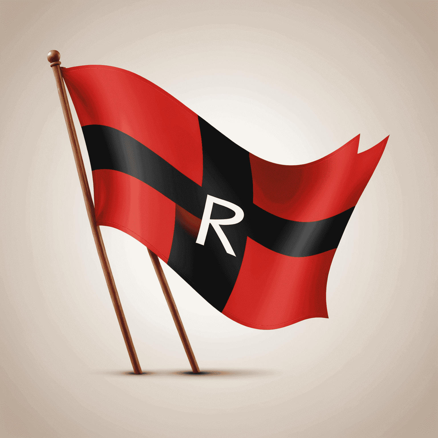 Strawman Registry Logo - A stylized red and black racing flag with 'SR' initials