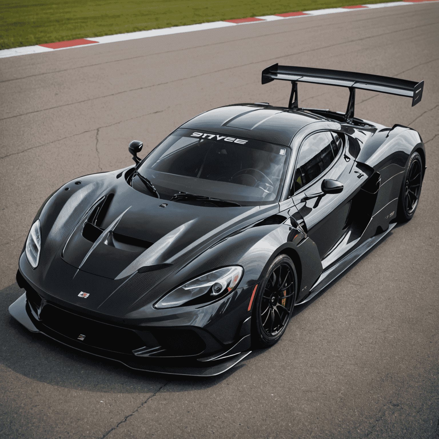 An array of lightweight carbon fiber components including hoods, doors, and body panels for race cars in Canadian motorsports